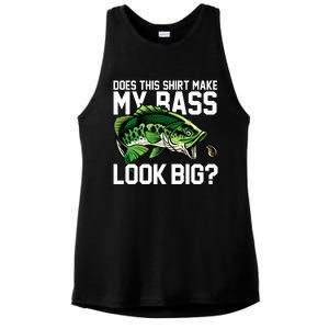 Does This Make My Bass Look Big Funny Fishing Ladies PosiCharge Tri-Blend Wicking Tank