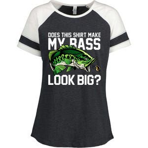 Does This Make My Bass Look Big Funny Fishing Enza Ladies Jersey Colorblock Tee