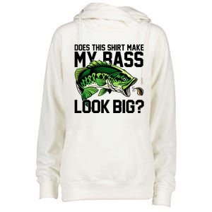 Does This Make My Bass Look Big Funny Fishing Womens Funnel Neck Pullover Hood