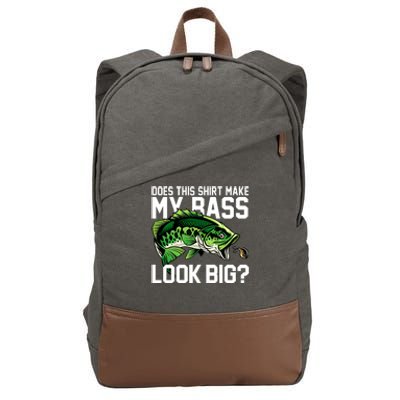 Does This Make My Bass Look Big Funny Fishing Cotton Canvas Backpack