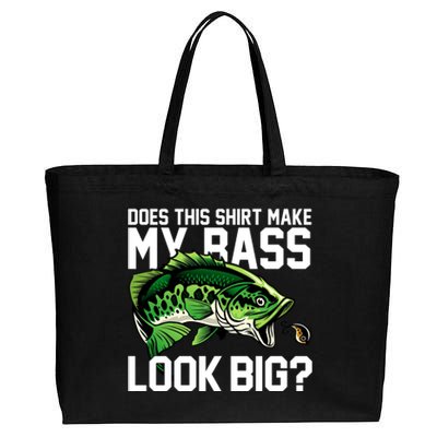 Does This Make My Bass Look Big Funny Fishing Cotton Canvas Jumbo Tote