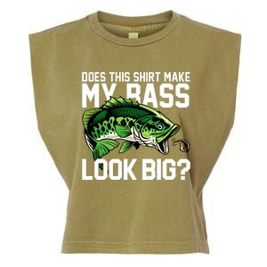 Does This Make My Bass Look Big Funny Fishing Garment-Dyed Women's Muscle Tee