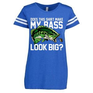 Does This Make My Bass Look Big Funny Fishing Enza Ladies Jersey Football T-Shirt