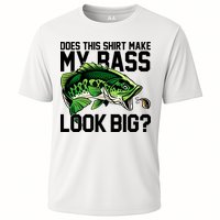 Does This Make My Bass Look Big Funny Fishing Cooling Performance Crew T-Shirt