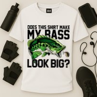 Does This Make My Bass Look Big Funny Fishing Cooling Performance Crew T-Shirt
