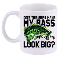 Does This Make My Bass Look Big Funny Fishing 11oz C Handle Ceramic Mug