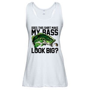 Does This Make My Bass Look Big Funny Fishing Ladies Essential Flowy Tank