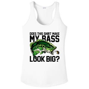 Does This Make My Bass Look Big Funny Fishing Ladies PosiCharge Competitor Racerback Tank