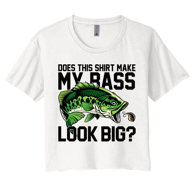 Does This Make My Bass Look Big Funny Fishing Crop Top