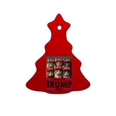 Donald Trump Make Cats Safe Again 2024 Debate Ceramic Tree Ornament