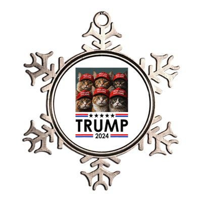 Donald Trump Make Cats Safe Again 2024 Debate Metallic Star Ornament