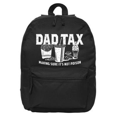 Dad Tax Making Sure Its Not Po.Ison 16 in Basic Backpack