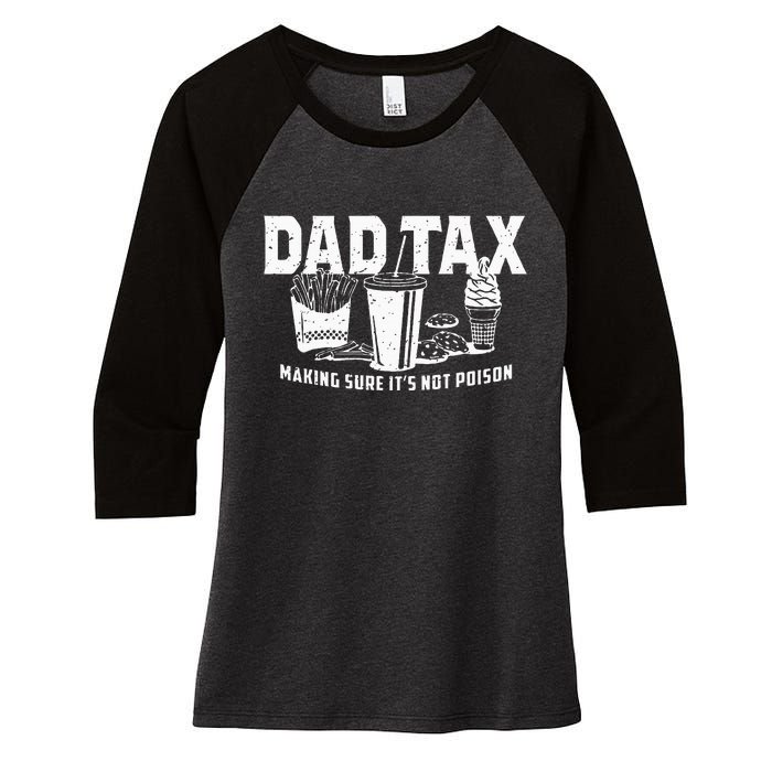 Dad Tax Making Sure Its Not Po.Ison Women's Tri-Blend 3/4-Sleeve Raglan Shirt