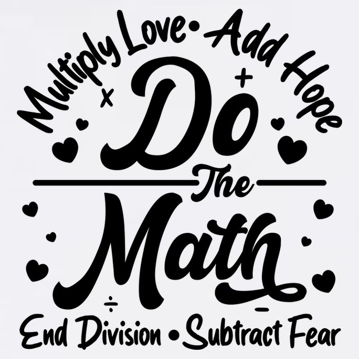 Do The Math Multiply Love Add Hope End Division Subtract Fear Garment-Dyed Sweatshirt