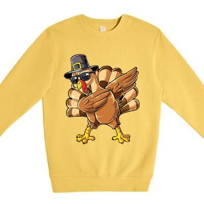 Dabbing Turkey Meaningful Gift Premium Crewneck Sweatshirt