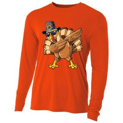 Dabbing Turkey Meaningful Gift Cooling Performance Long Sleeve Crew