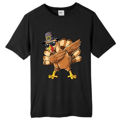 Dabbing Turkey Meaningful Gift Tall Fusion ChromaSoft Performance T-Shirt