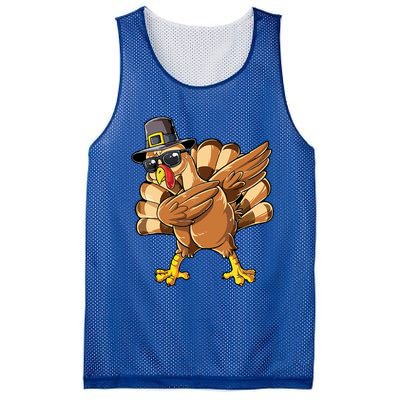 Dabbing Turkey Meaningful Gift Mesh Reversible Basketball Jersey Tank