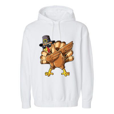 Dabbing Turkey Meaningful Gift Garment-Dyed Fleece Hoodie