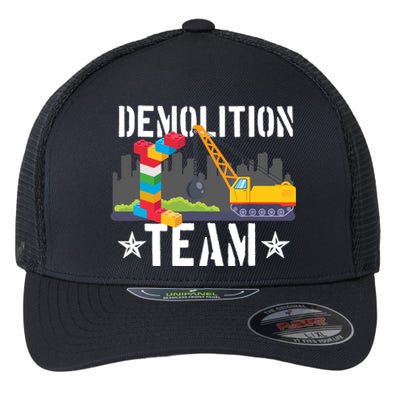 Demolition Team Master Builder Building Blocks Bricklayer Flexfit Unipanel Trucker Cap