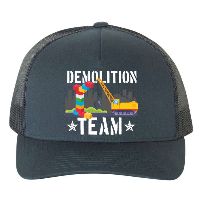 Demolition Team Master Builder Building Blocks Bricklayer Yupoong Adult 5-Panel Trucker Hat