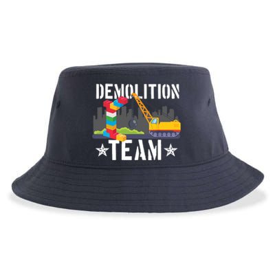 Demolition Team Master Builder Building Blocks Bricklayer Sustainable Bucket Hat