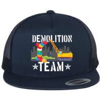 Demolition Team Master Builder Building Blocks Bricklayer Flat Bill Trucker Hat