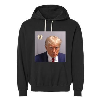 Donald Trump Mugshot | Trump Mug Shot Trending Garment-Dyed Fleece Hoodie