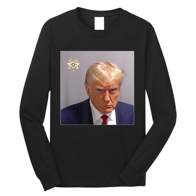 Donald Trump Mugshot | Trump Mug Shot Trending Long Sleeve Shirt