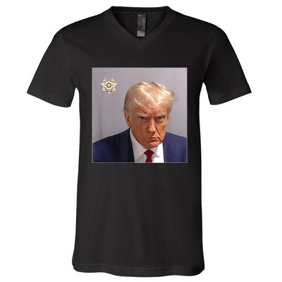 Donald Trump Mugshot | Trump Mug Shot Trending V-Neck T-Shirt