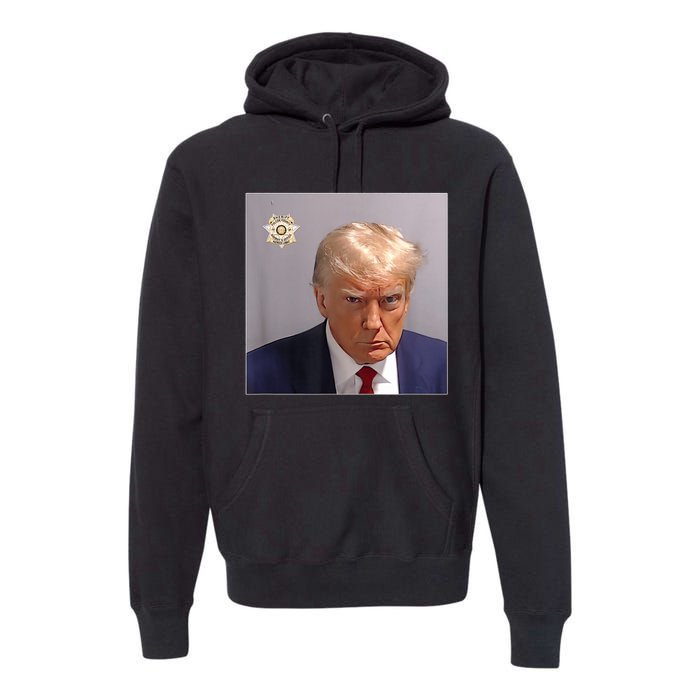 Donald Trump Mugshot | Trump Mug Shot Trending Premium Hoodie