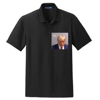 Donald Trump Mugshot | Trump Mug Shot Trending Dry Zone Grid Polo