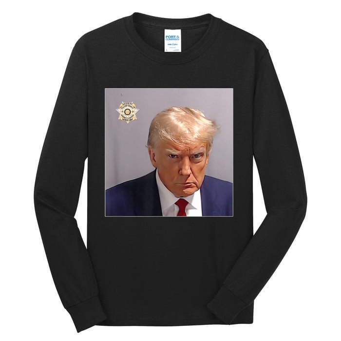 Donald Trump Mugshot | Trump Mug Shot Trending Tall Long Sleeve T-Shirt