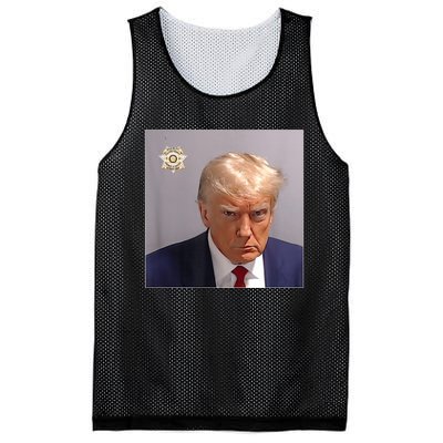 Donald Trump Mugshot | Trump Mug Shot Trending Mesh Reversible Basketball Jersey Tank