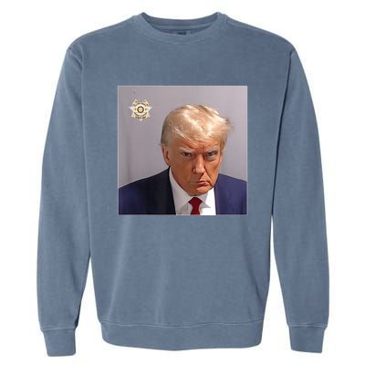 Donald Trump Mugshot | Trump Mug Shot Trending Garment-Dyed Sweatshirt