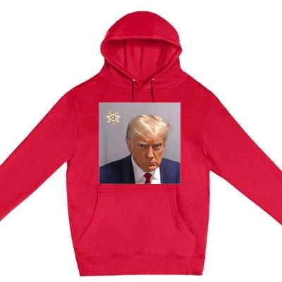 Donald Trump Mugshot | Trump Mug Shot Trending Premium Pullover Hoodie