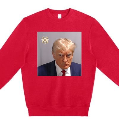 Donald Trump Mugshot | Trump Mug Shot Trending Premium Crewneck Sweatshirt