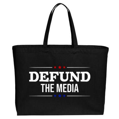 Defund The Media USA Cotton Canvas Jumbo Tote