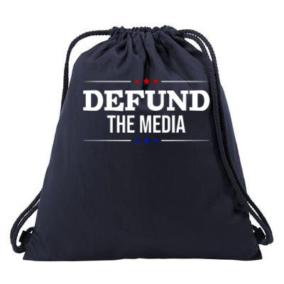 Defund The Media USA Drawstring Bag