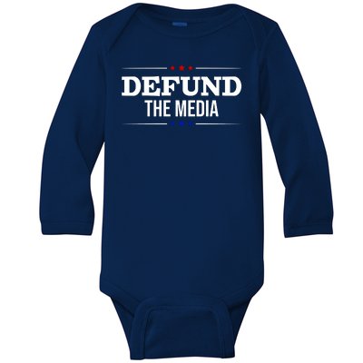 Defund The Media USA Baby Long Sleeve Bodysuit