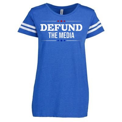 Defund The Media USA Enza Ladies Jersey Football T-Shirt