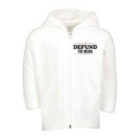 Defund The Media USA Toddler Zip Fleece Hoodie