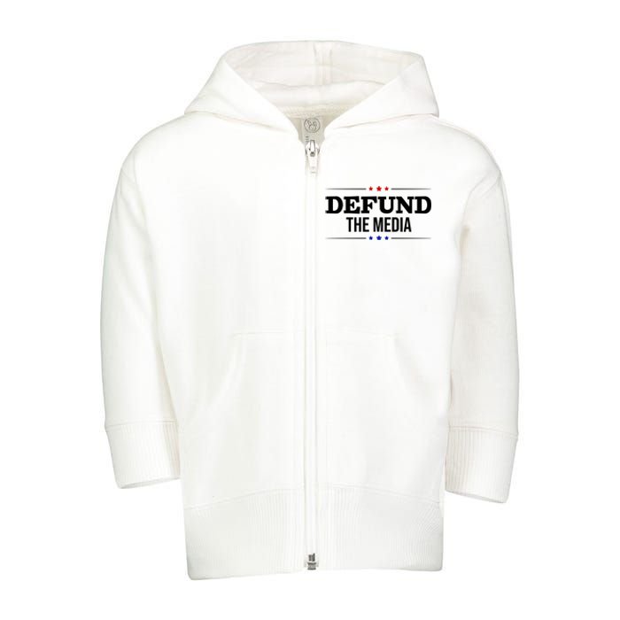 Defund The Media USA Toddler Zip Fleece Hoodie