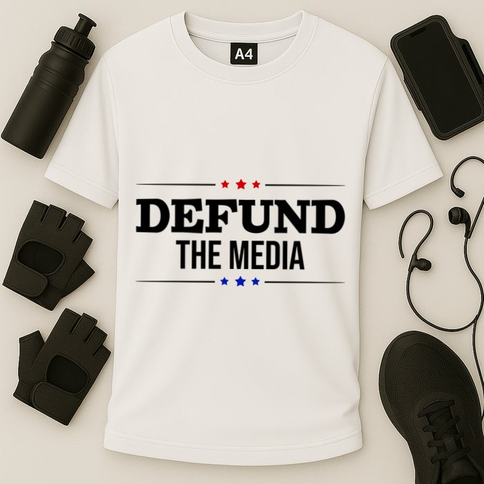 Defund The Media USA Cooling Performance Crew T-Shirt