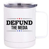 Defund The Media USA 12 oz Stainless Steel Tumbler Cup