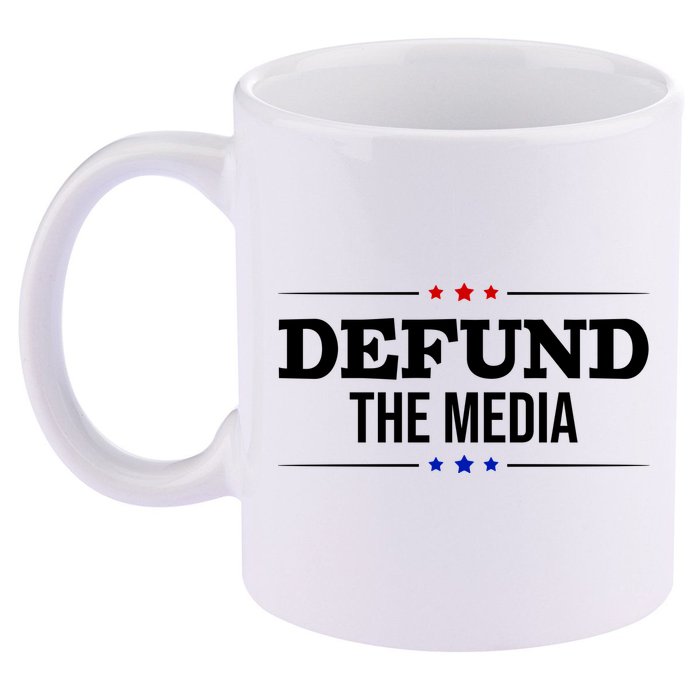Defund The Media USA 11oz C Handle Ceramic Mug