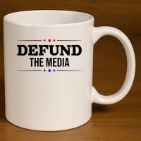 Defund The Media USA 11oz C Handle Ceramic Mug