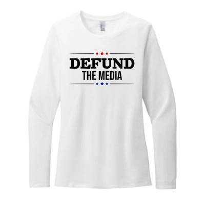 Defund The Media USA Womens CVC Long Sleeve Shirt