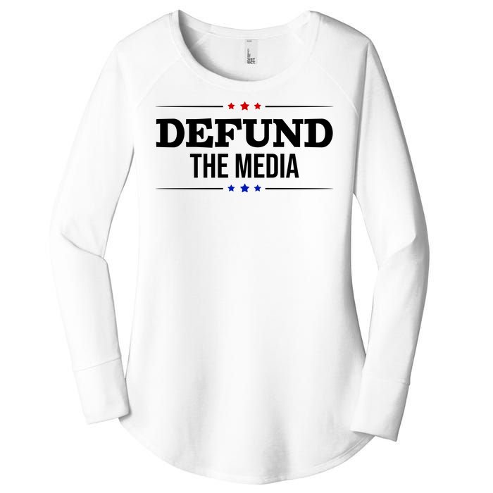 Defund The Media USA Women's Perfect Tri Tunic Long Sleeve Shirt