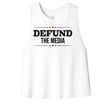 Defund The Media USA Women's Racerback Cropped Tank